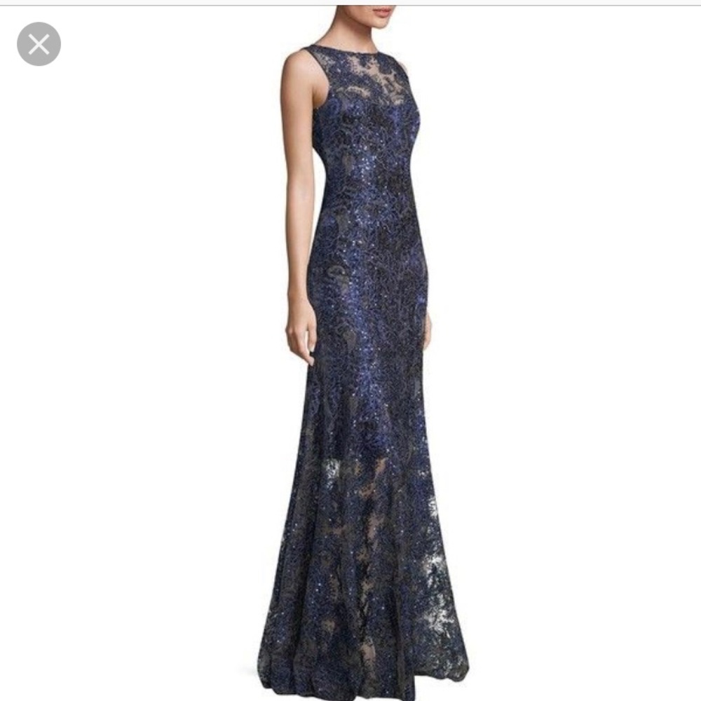 Elie Tahari evening, military or prom gown